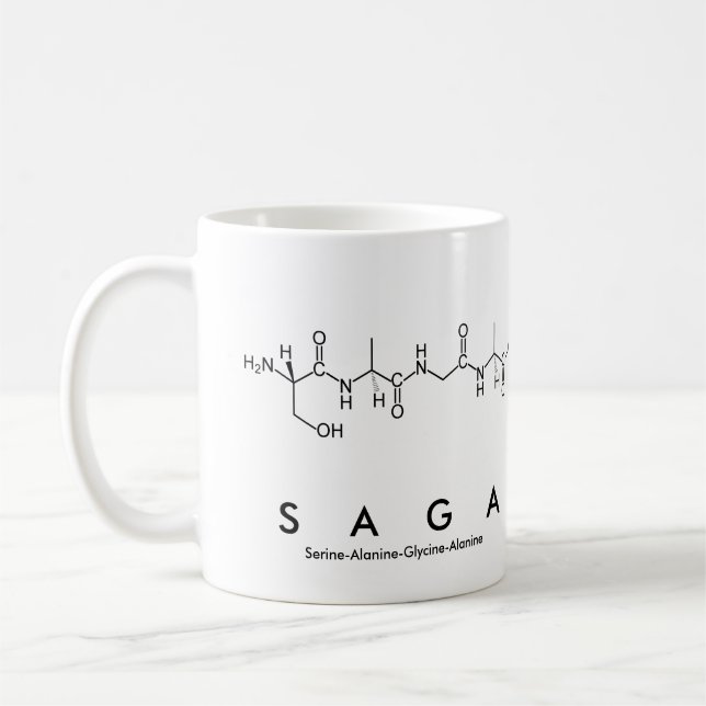 Tasse des Saga-Peptids (Links)