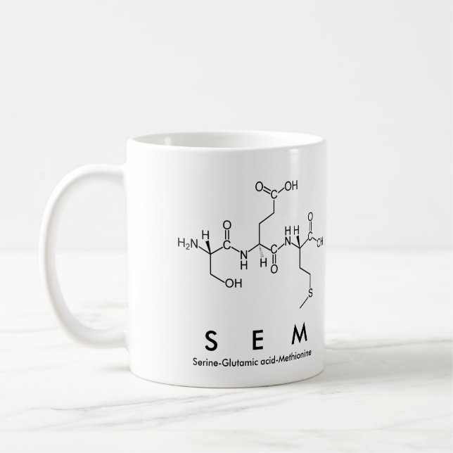 Tasse des Sem-Peptids (Links)
