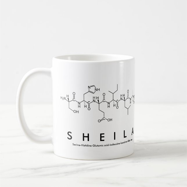Tasse des Sheila-Peptids (Links)