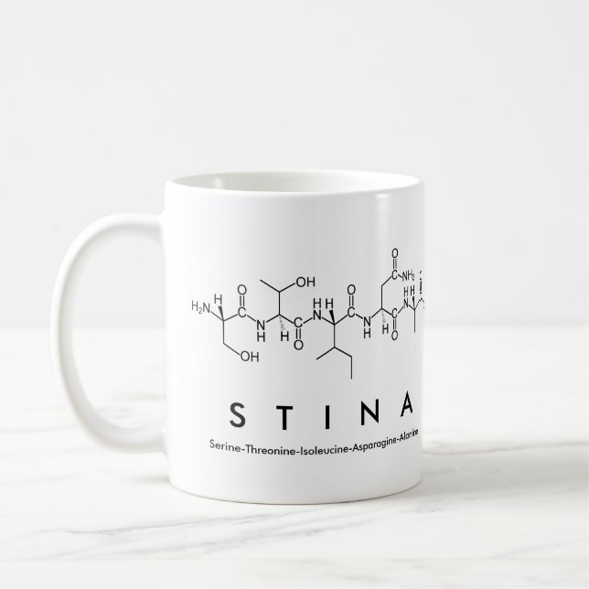 Tasse des Stina-Peptids (Links)