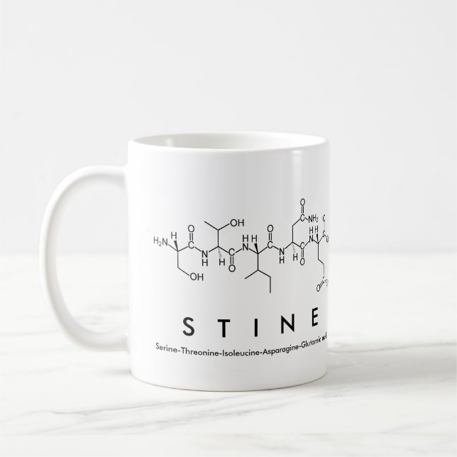Tasse des Stine-Peptids (Links)