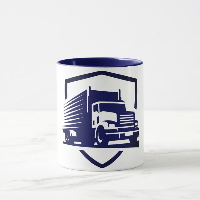 Tasse des Truck Driver-Logos (Zentrum)