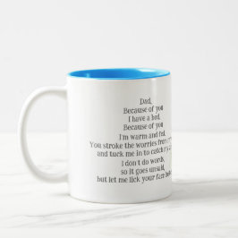 Tasse des Vaters vom Hund