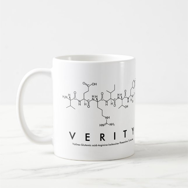 Tasse des Verity-Peptids (Links)