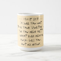 Tasse des vorderen Schreibtisches