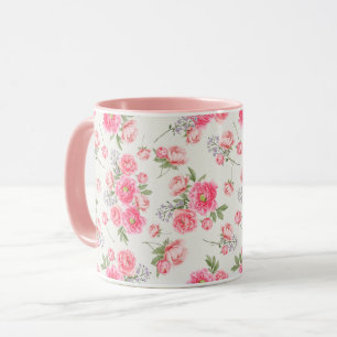 Tasse des weiblichen Blumenmusters