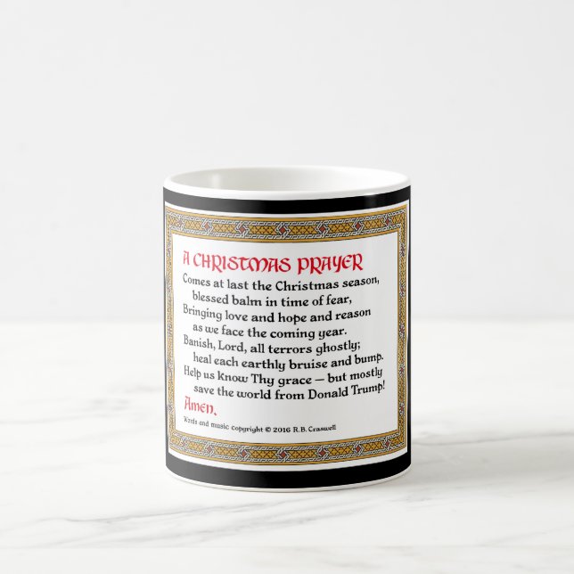 Tasse des Weihnachtsgebets-(Donald Trump) (Mittel)