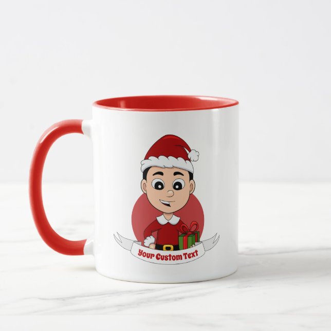 Tasse des Weihnachtsjungen Cartoon (Links)
