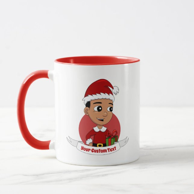 Tasse des Weihnachtsjungen Cartoon (Links)
