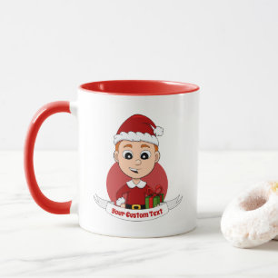 Tasse des Weihnachtsjungen Cartoon