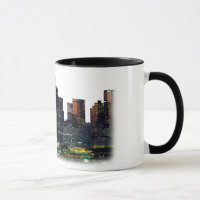 Tasse des weißen Kaffees mit dem Dallas Texas