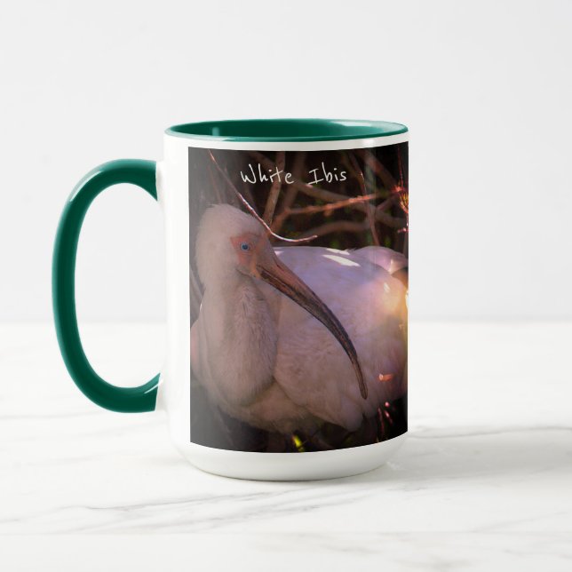 Tasse des White Ibis Bird-Fotos (Links)