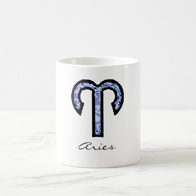 Tasse des Widder-Symbols (Art 1_blue) (Mittel)