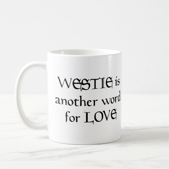Tasse des Wortes Kaffee (Links)