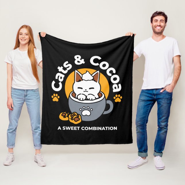 Tasse-Design für Ferien mit gemütlichen Cat- und P Fleecedecke (Beispiel)