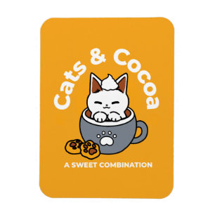 Tasse-Design für Ferien mit gemütlichen Cat- und P Magnet