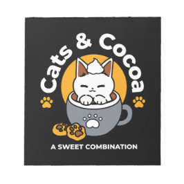 Tasse-Design für Ferien mit gemütlichen Cat- und P Notizblock