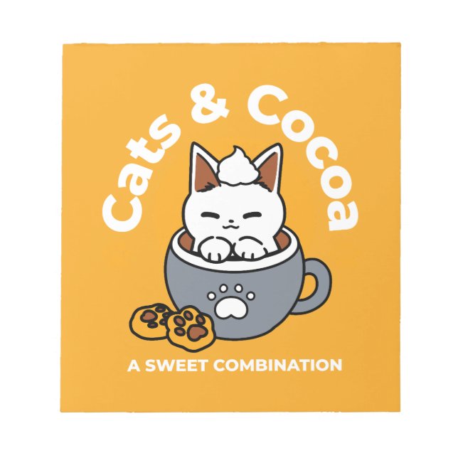 Tasse-Design für Ferien mit gemütlichen Cat- und P Notizblock (Vorderseite)