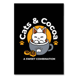 Tasse-Design für Ferien mit gemütlichen Cat- und P Tischnummer