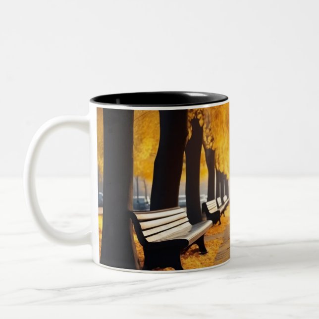 Tasse, Design Herbst Zweifarbige Tasse (Links)