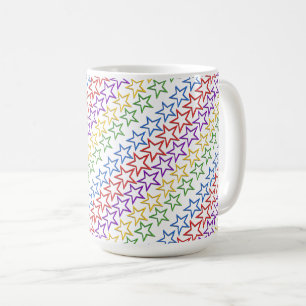 Tasse - Diagonale Bands farbiger Sterne