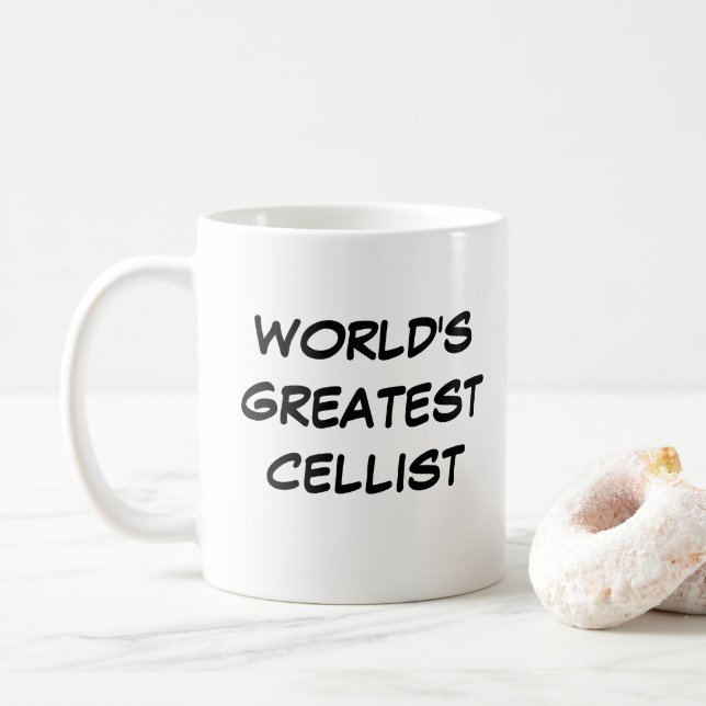 Tasse "Die größte Cellist der Welt" (Mit Donut)