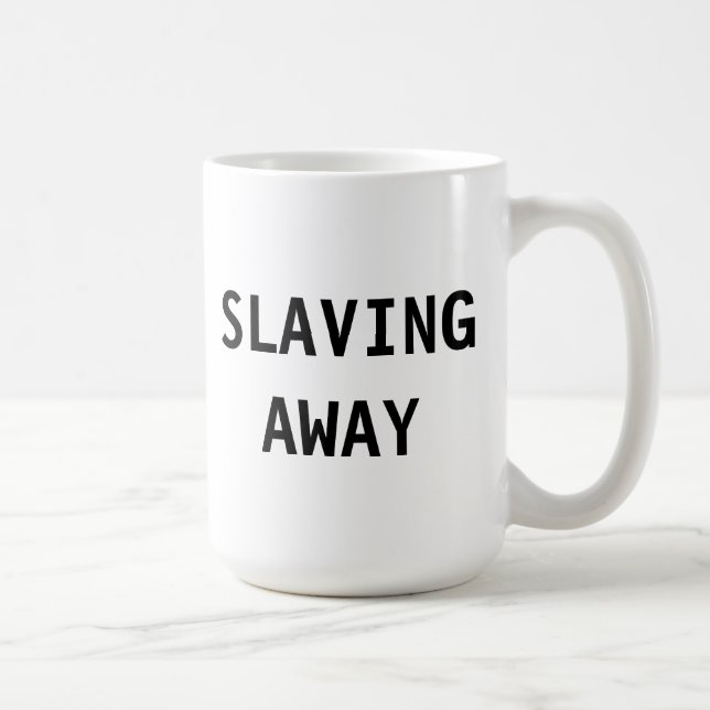 Tasse, die weg schuftet kaffeetasse (Rechts)