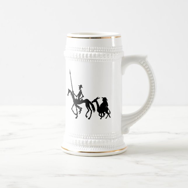 Tasse Don Quichote und Sancho Panza grafischer (Rechts)