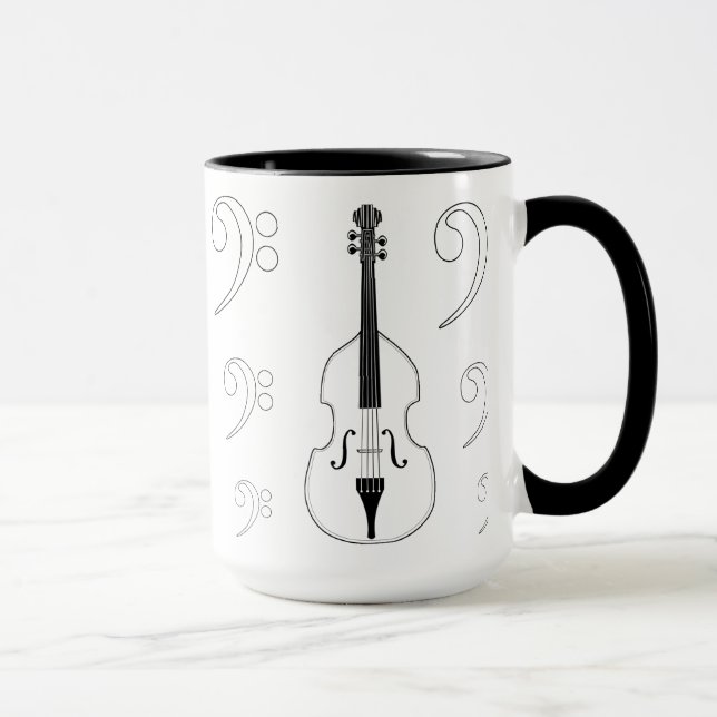 Tasse - doppelter Baß + Clefs. Wählen Sie Ihre Art (Rechts)