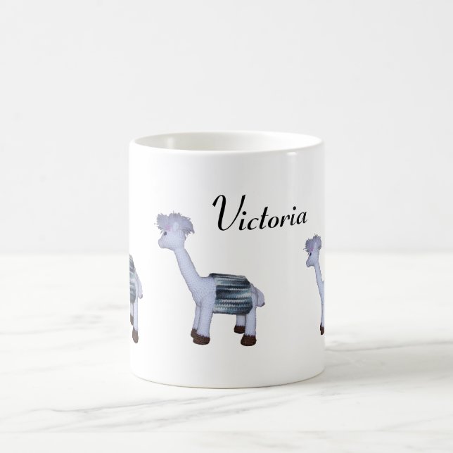 Tasse - Drei Alpaca und Name (Mittel)