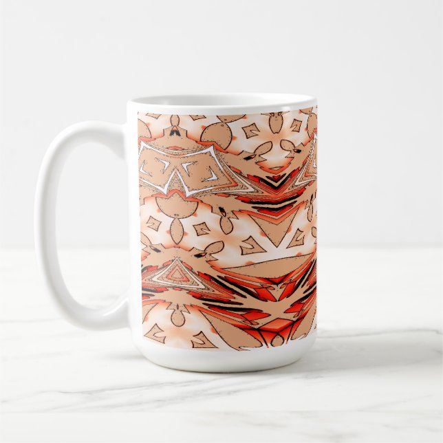 Tasse, ein klassisches mehrfarbiges, nahtloses Mus Kaffeetasse (Links)