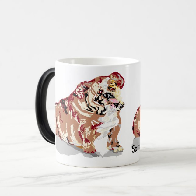 Tasse/Englischer Bull Dog Verwandlungstasse (Vorderseite Links)