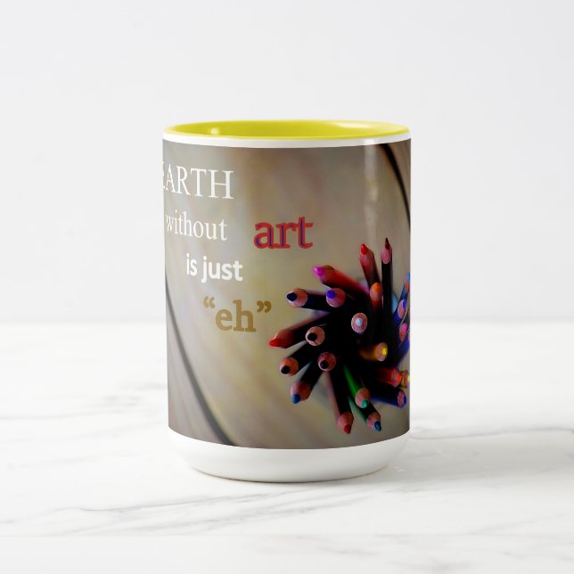 Tasse Erde ohne Kunst (Mittel)