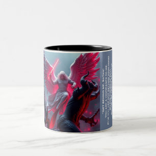 Tasse 'Erzengel Michael besiegt Satan 2-Töne'