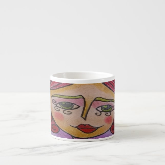 Tasse Espresso (Whimsical Woman - 03) (Vorderseite)