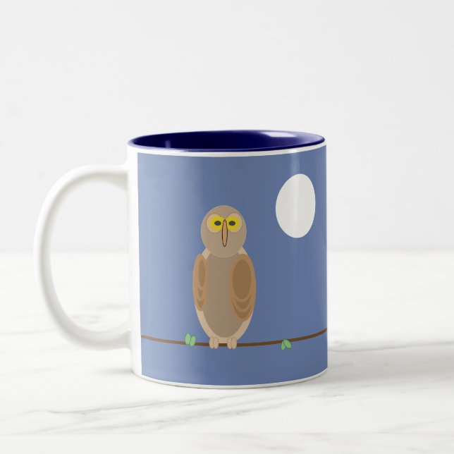 Tasse - Eule und Mond (Links)