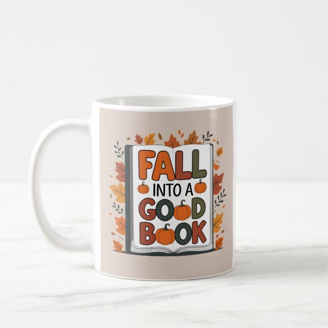 Tasse "Fall Into A Good Book" (Links)