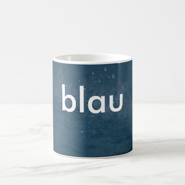 Tasse: färbt deutsches Blau (blau) Tasse (Mittel)