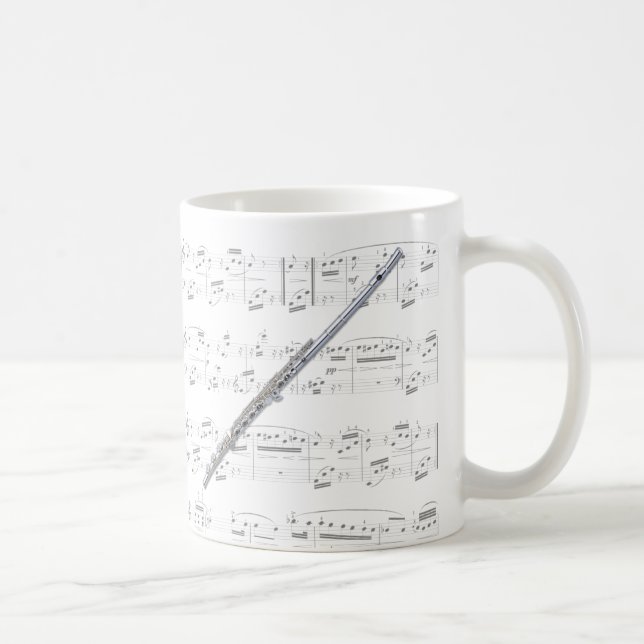 Tasse - Flöte mit Blattmusik (Rechts)