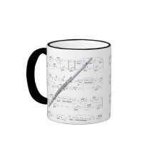 Tasse - Flöte mit Blattmusik