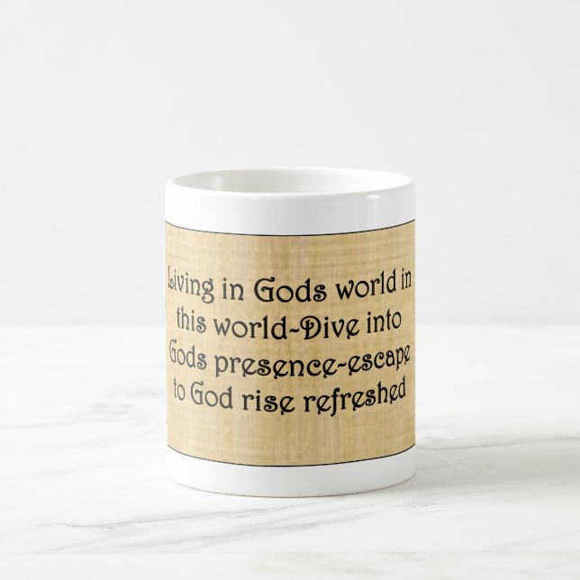 Tasse "Flucht vor Gott" (Mittel)