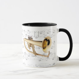 Tasse - Flugelhorn mit Blattmusik