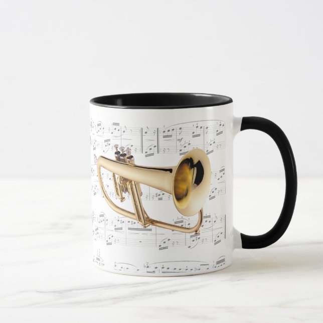 Tasse - Flugelhorn mit Blattmusik (Rechts)