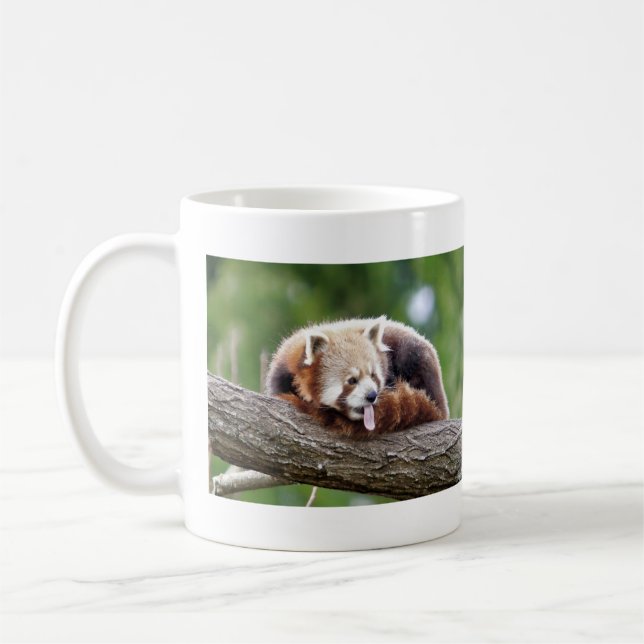 Tasse Foto roter Panda. Panda roux Tiere. (Links)