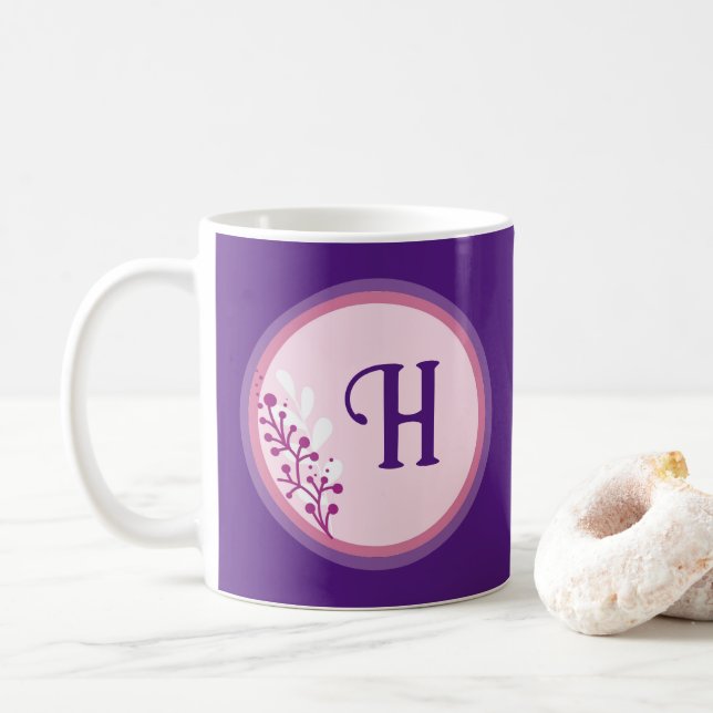Tasse - Fügen Sie Ihre erste - Lila (Mit Donut)