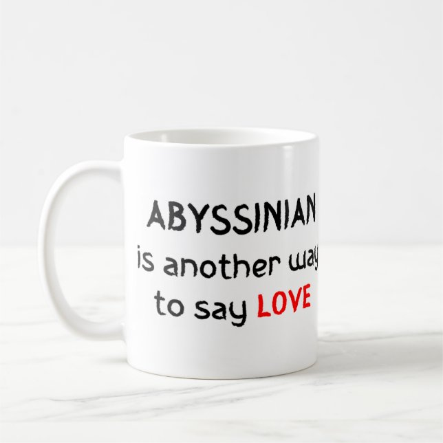 Tasse für abyssinische Liebe (Links)