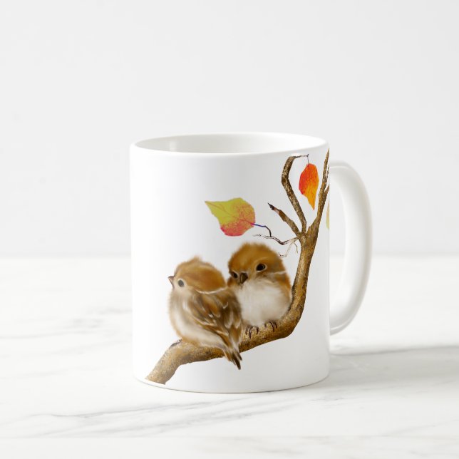 Tasse für Baby Sparrow-Vögel (VorderseiteRechts)