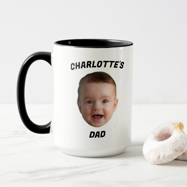 Tasse für Babyschauspieler, angepasste neue Papa-T (Mit Donut)