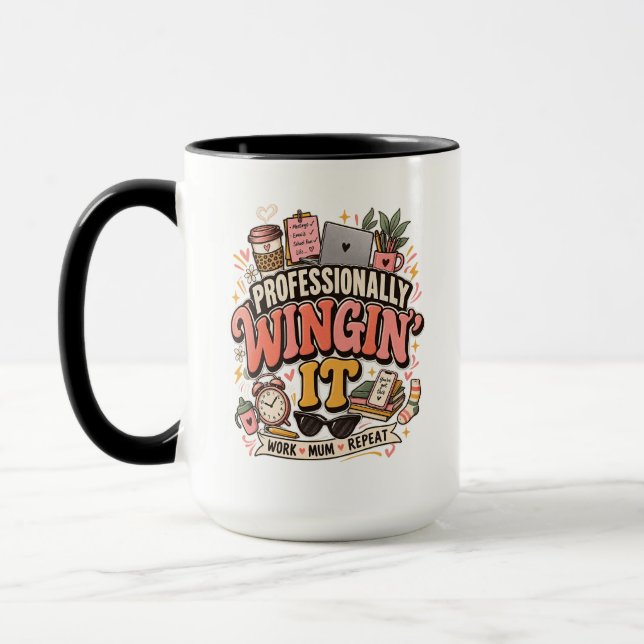 Tasse für berufstätige Mütter 'Professionell impro (Links)