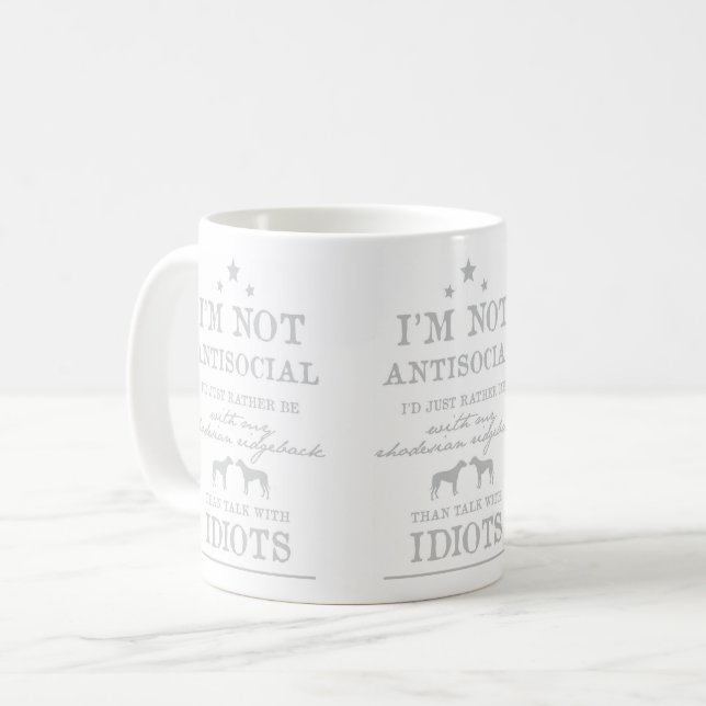 Tasse für Besitzer von Rhodesian Ridgebacks (Vorderseite Links)